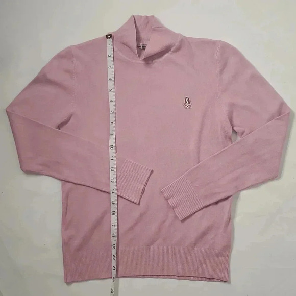 Hush Puppies Mock Neck Pullover  Sweater 90s Pink Sz Small - Picture 3 of 10